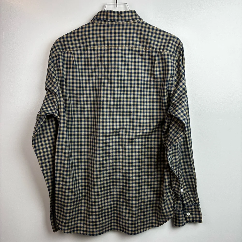 J. Crew NWT Gingham Khaki & Blue Checked Shirt